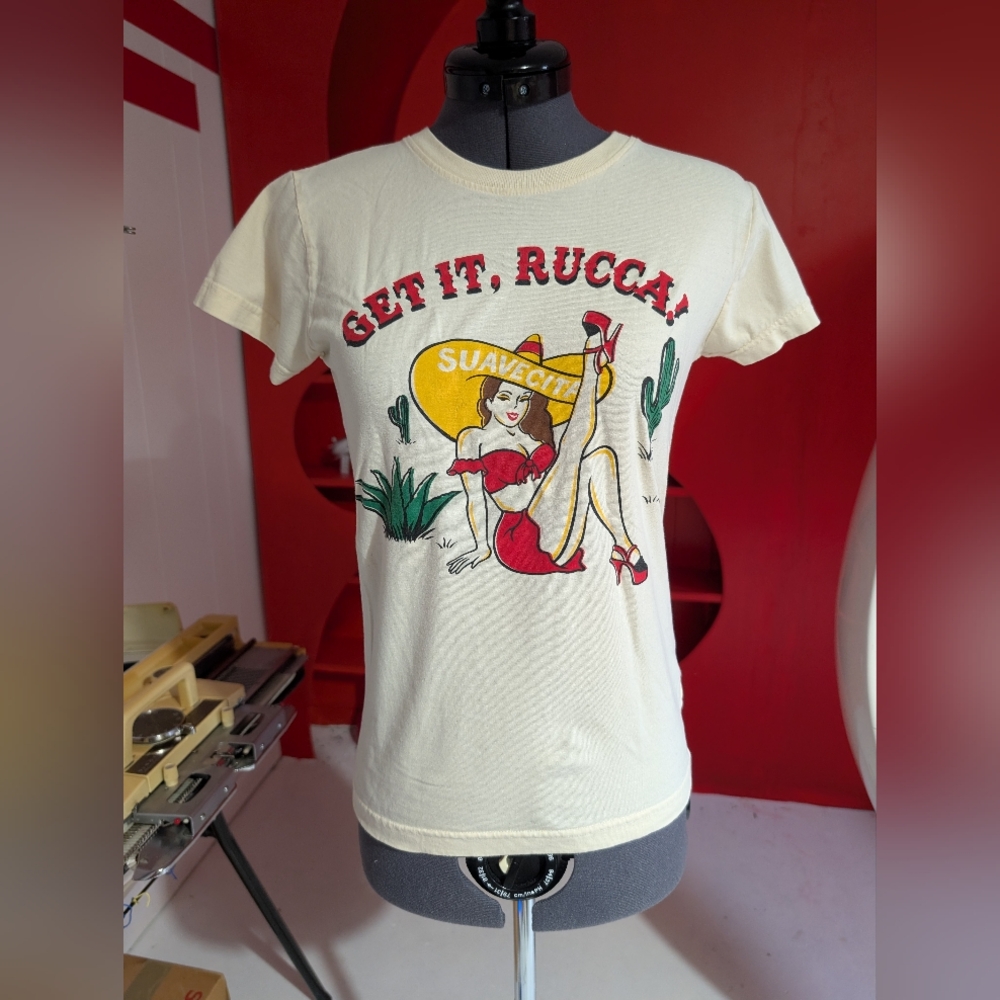Suavecito Cream and Red Graphic Tee